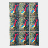 rode en blauwe zeemachtigen theedoek (Verticaal)
