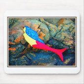 rode en blauwe zeemeermin muismat (Voorkant)