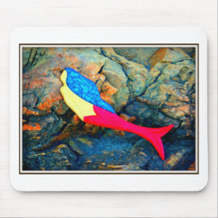 rode en blauwe zeemeermin muismat