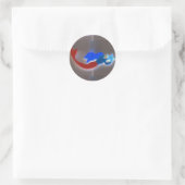 rode en blauwe zeemeermin sticker (Tas)