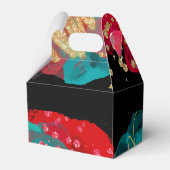 Rode en blauwgroen Alcoholinkt Sweet 16 Bedankdoosjes (Achterkant)