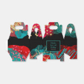 Rode en blauwgroen Alcoholinkt Sweet 16 Bedankdoosjes (Uitgevouwen)