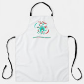 Rode en Blauwgroen schoonmaakdiensten Logo Busines Schort (Voorkant)