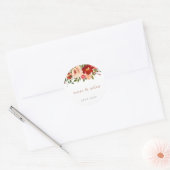 Rode en blozende floral sticker (Envelop)