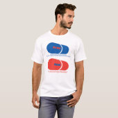 RODE EN BLUE PIJL T-SHIRT (Voorkant volledig)