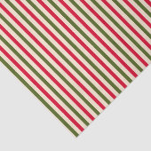 Rode en bosgroene strepen tissuepapier (Detail)