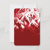 Rode en Bourgogne Bamboe trekt het Chinese huwelij Kaart (Achterkant)