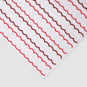 Rode en Bourgogne Eenvoudige Scallop Stripes Kerst Tissuepapier (Detail)