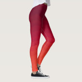 Rode en Bourgondische Ombre Waves Leggings (Rechts)
