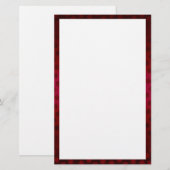 Rode en Bourgondische sneeuwvlok grens Briefpapier (Voorkant / Achterkant)