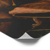RODE EN BROEIENDE LEAVES OP GROND POSTER (Hoek)