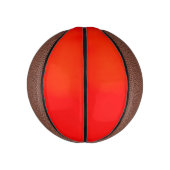 Rode en bruine basketbal met zwarte naden (Verticaal)