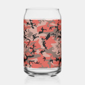 Rode en bruine camouflage Jouw naam personaliseren Blikvorm Glas (Achterkant)