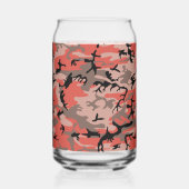 Rode en bruine camouflage Jouw naam personaliseren Blikvorm Glas (Links)