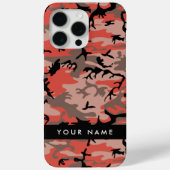 Rode en bruine camouflage Jouw naam personaliseren Case-Mate iPhone Case (Achterkant)