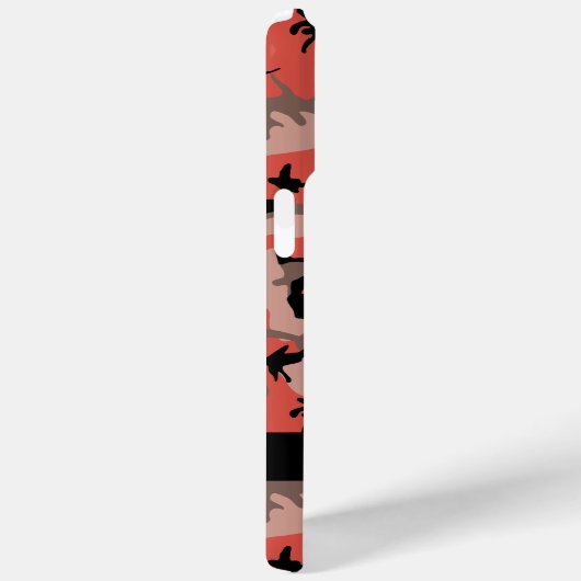 Rode en bruine camouflage Jouw naam personaliseren Case-Mate iPhone Case (Achterkant / Rechts)