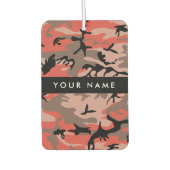 Rode en bruine camouflage Jouw naam personaliseren Luchtverfrisser (Voorkant)
