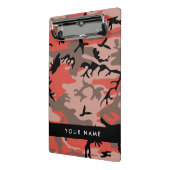 Rode en bruine camouflage Jouw naam personaliseren Mini Klembord (Angled2)
