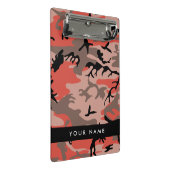 Rode en bruine camouflage Jouw naam personaliseren Mini Klembord (Schuin)