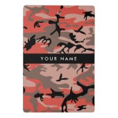 Rode en bruine camouflage Jouw naam personaliseren Mini Klembord (Achterkant)