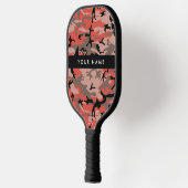 Rode en bruine camouflage Jouw naam personaliseren Pickleball Paddle (Links)