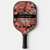 Rode en bruine camouflage Jouw naam personaliseren Pickleball Paddle (Achterkant)