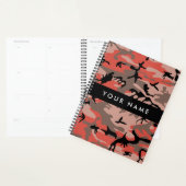 Rode en bruine camouflage Jouw naam personaliseren Planner (Display)