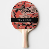 Rode en bruine camouflage Jouw naam personaliseren Tafeltennisbatje (Voorkant)