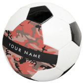 Rode en bruine camouflage Jouw naam personaliseren Voetbal (Drie kwart)