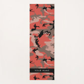 Rode en bruine camouflage Jouw naam personaliseren Yogamat (Voorkant)
