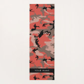 Rode en bruine camouflage Jouw naam personaliseren Yogamat (Achterkant)