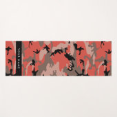 Rode en bruine camouflage Jouw naam personaliseren Yogamat (Voorkant (horizontaal))