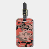 Rode en bruine camouflage, leger, leger bagagelabel (Voorkant verticaal)