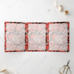 Rode en bruine camouflage, leger, leger drieluik kaart