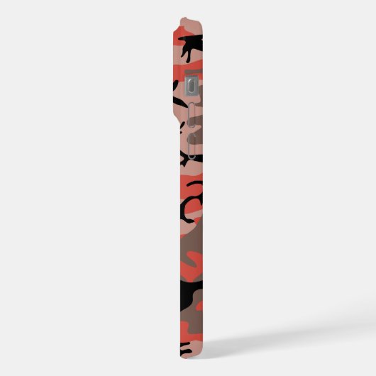 Rode en bruine camouflage, leger, leger iPhone hoesje (Linkerkant)