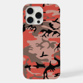 Rode en bruine camouflage, leger, leger iPhone hoesje (Achterkant)