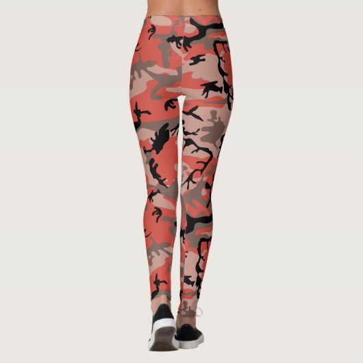 Rode en bruine camouflage, leger, leger leggings (Achterkant)