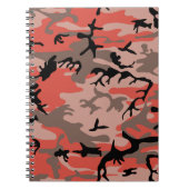 Rode en bruine camouflage, leger, leger notitieboek (Voorkant)