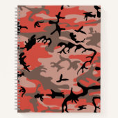 Rode en bruine camouflage, leger, leger notitieboek (Voorkant)