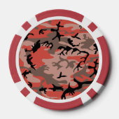 Rode en bruine camouflage, leger, leger poker chips (Achterkant)