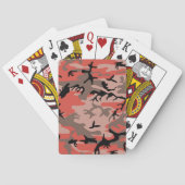 Rode en bruine camouflage, leger, leger pokerkaarten (Achterkant)