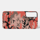 Rode en bruine camouflage, leger, leger samsung galaxy hoesje (Achterkant horizontaal)