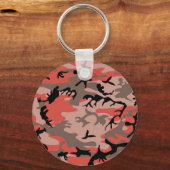 Rode en bruine camouflage, leger, leger sleutelhanger (Voorkant)