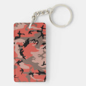 Rode en bruine camouflage, leger, leger sleutelhanger (achterkant)