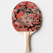 Rode en bruine camouflage, leger, leger tafeltennisbatje (Voorkant)