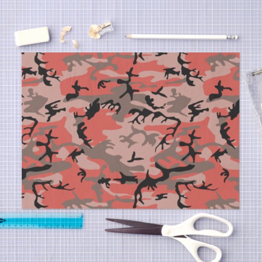 Rode en bruine camouflage, leger, leger tissuepapier (Craft)