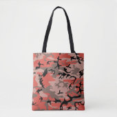 Rode en bruine camouflage, leger, leger tote bag (Voorkant)