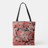 Rode en bruine camouflage, leger, leger tote bag (Achterkant)