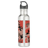 Rode en bruine camouflage, leger, leger waterfles (Achterkant)