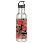 Rode en bruine camouflage, leger, leger waterfles  (Voorkant)